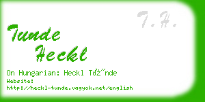 tunde heckl business card